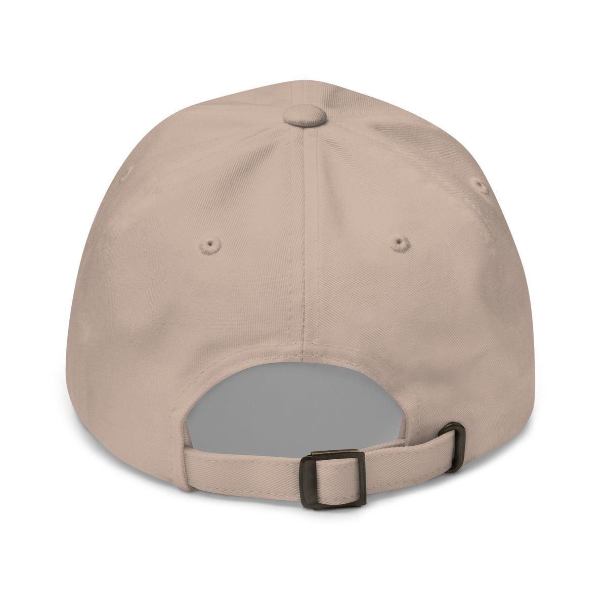 back view of sage dad hat with adjustable strap, casual minimal everyday hat for women