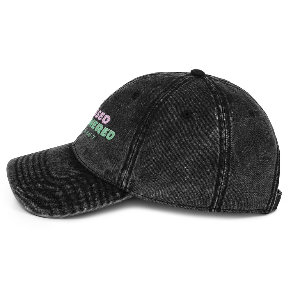 Blessed & Unbothered Vintage Dat Hat (Philippians 4:6-7)