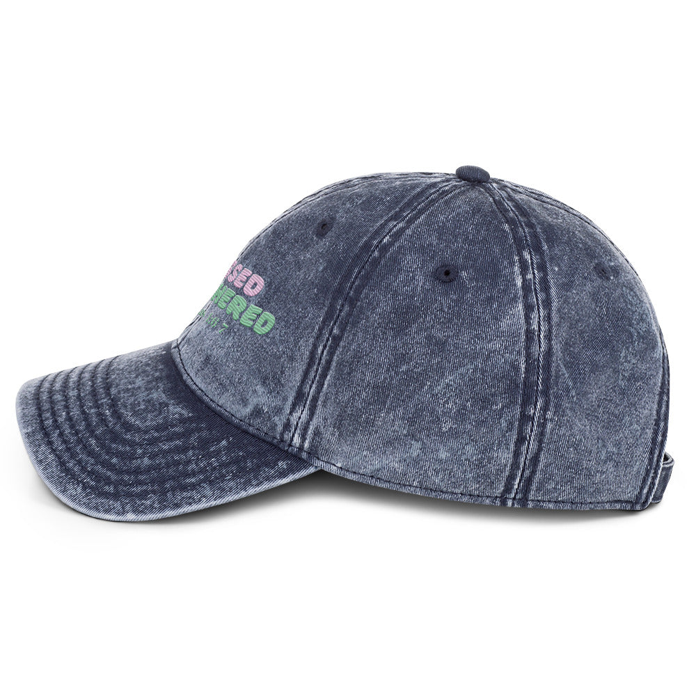 Blessed & Unbothered Vintage Dat Hat (Philippians 4:6-7)